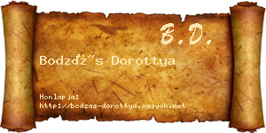 Bodzás Dorottya névjegykártya
