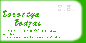 dorottya bodzas business card